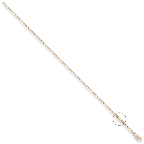 18ct Yellow Gold 1.1mm Curb Chain
