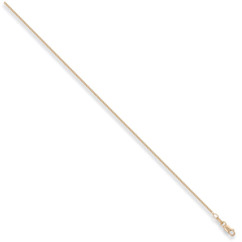 18ct Yellow Gold 1.4mm Curb Chain