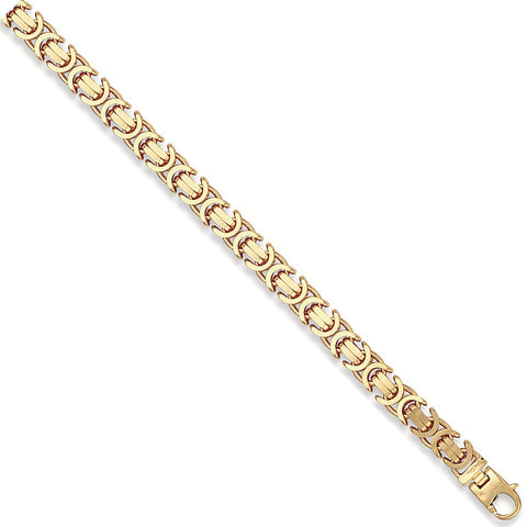 9ct Yellow Gold 8.4mm Byzantine Chain