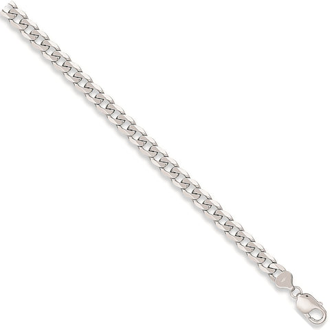 9ct White Gold 8.0mm Curb Chain