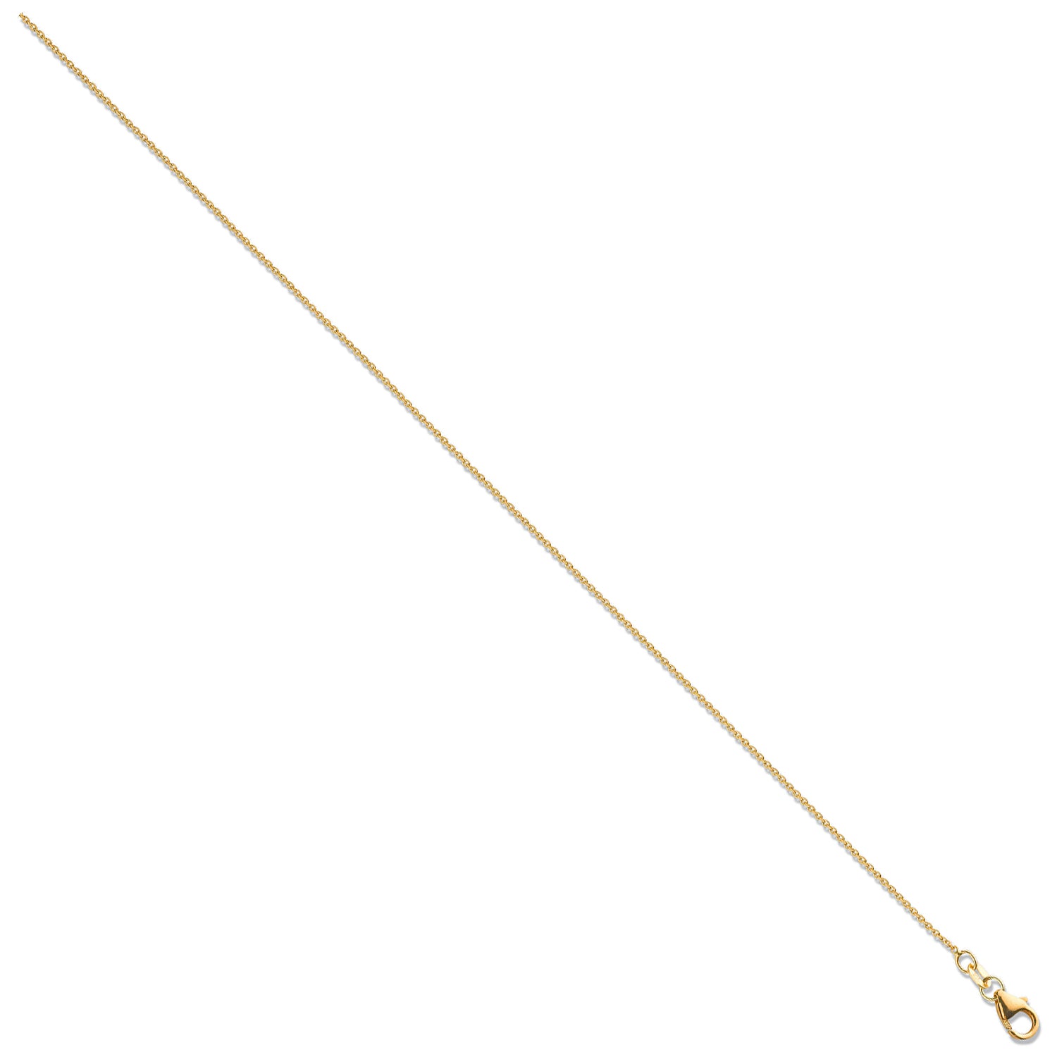 18ct Yellow Gold 1.1mm Rolo Chain – Claro Jewels