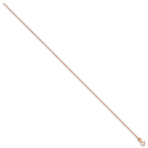 9ct Rose Gold 1.0mm Classic Curb Chain