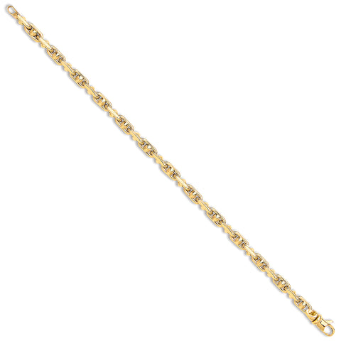 9ct Yellow Gold 4.5mm Faceted Ball Belcher Chain/Bracelet