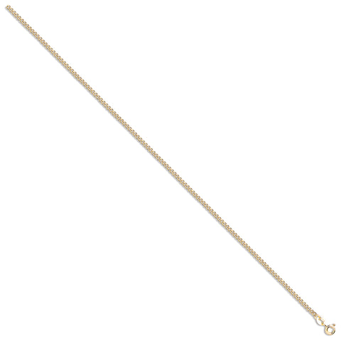 9ct Yellow Gold 2.2mm Classic Hollow Curb Chain
