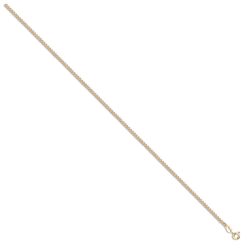 9ct Yellow Gold 2.2mm Classic Hollow Curb Chain