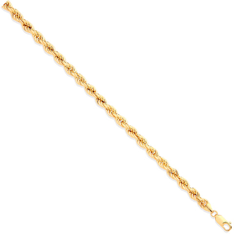 9ct Yellow Gold 6.3mm Hollow Rope Chain