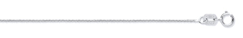 9ct White Gold 0.8mm Spiga Chain