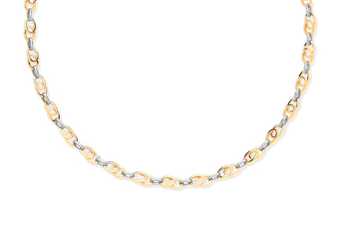 9ct Yellow, White & Rose Gold Tear Drop Tubes Pendant on 18" Chain