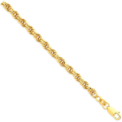 9ct Yellow Gold 3.7mm Hollow Prince of Wales Chain