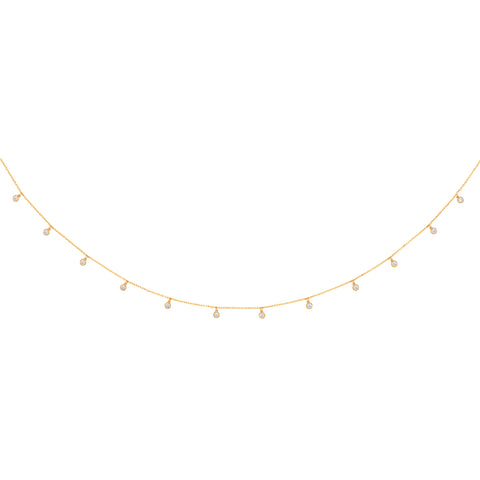 9ct Yellow & White Gold Cubic Zirconia's by the Yard Bracelet & Necklace