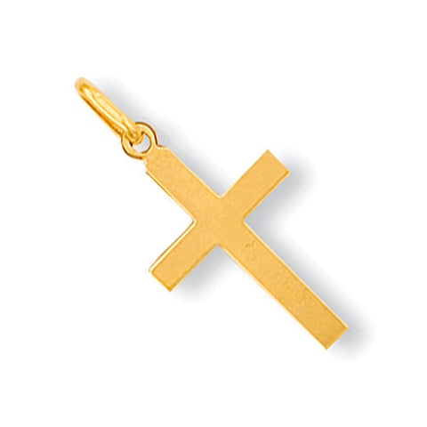 9ct Yellow Gold Plain Cross