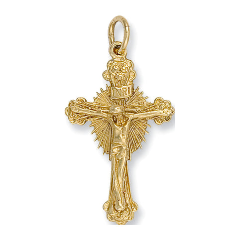 9ct Yellow Gold Casted Crucifix
