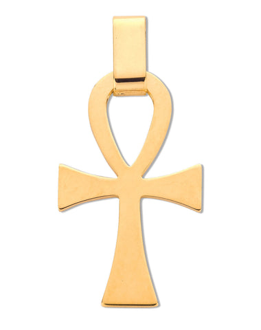 9ct Yellow Gold 40mm Anchor Cross