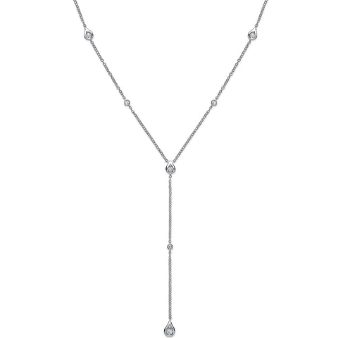 18ct White Gold Necklet 0.32ct Diamond
