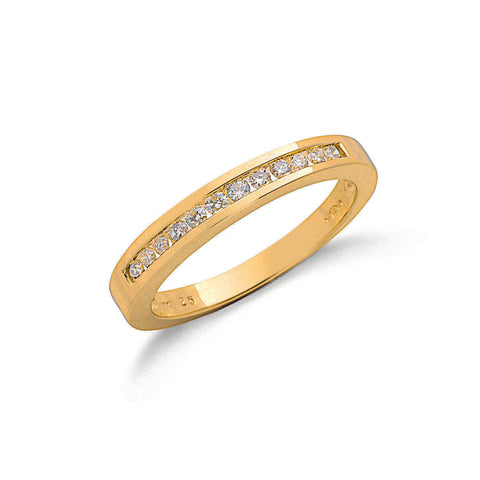 9ct Yellow Gold 0.25ct H/SI Diamond Channel Set Eternity Ring