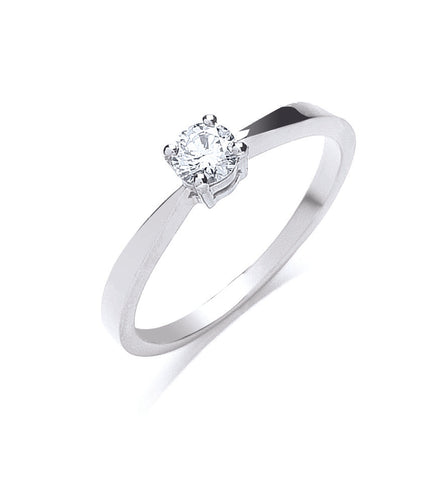 18ct White Gold 0.25ct H/SI Diamond Engagement Ring
