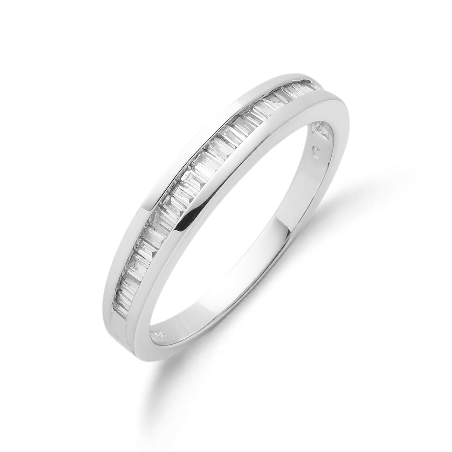 18ct White Gold 0.25ct Baguette Cut Diamond Eternity Ring