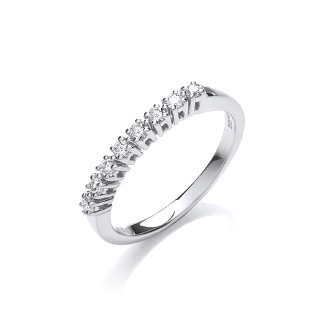 9ct White Gold 0.20ct H/SI Diamond Eternity Ring