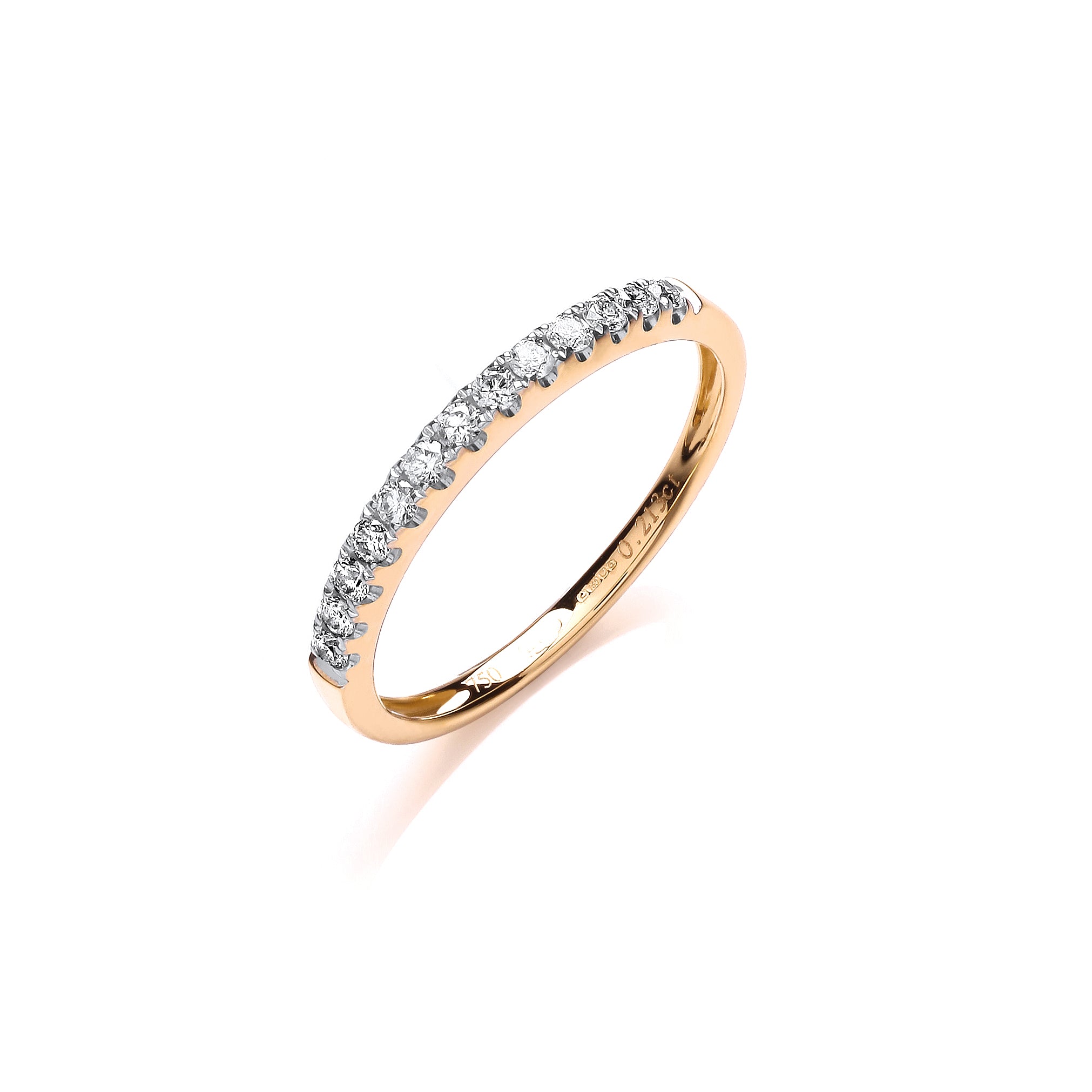 18ct Yellow Gold 0.20ct Half Eternity Ring