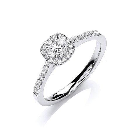 18ct White Gold 0.50ctw G/VS Certificated Engagement Ring