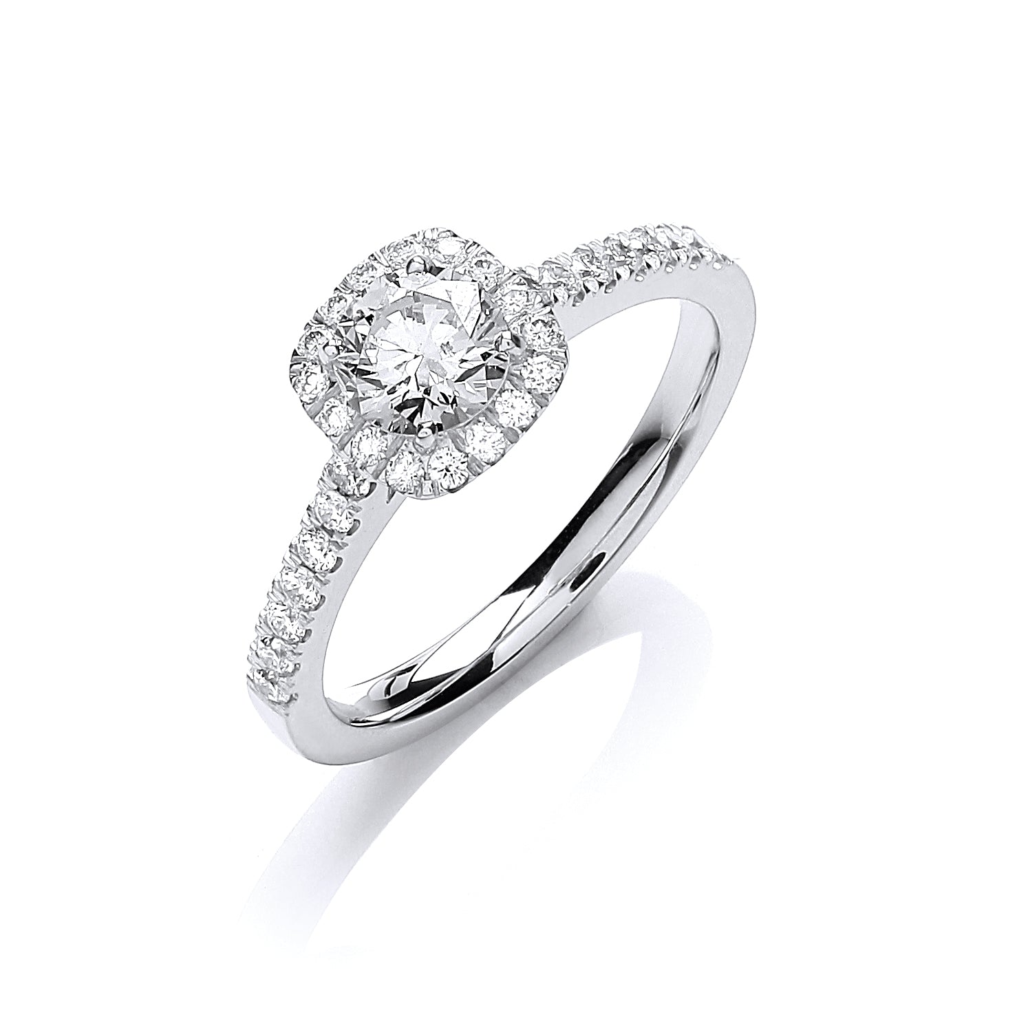18ct White Gold 0.80ct Certificated Engagement Ring