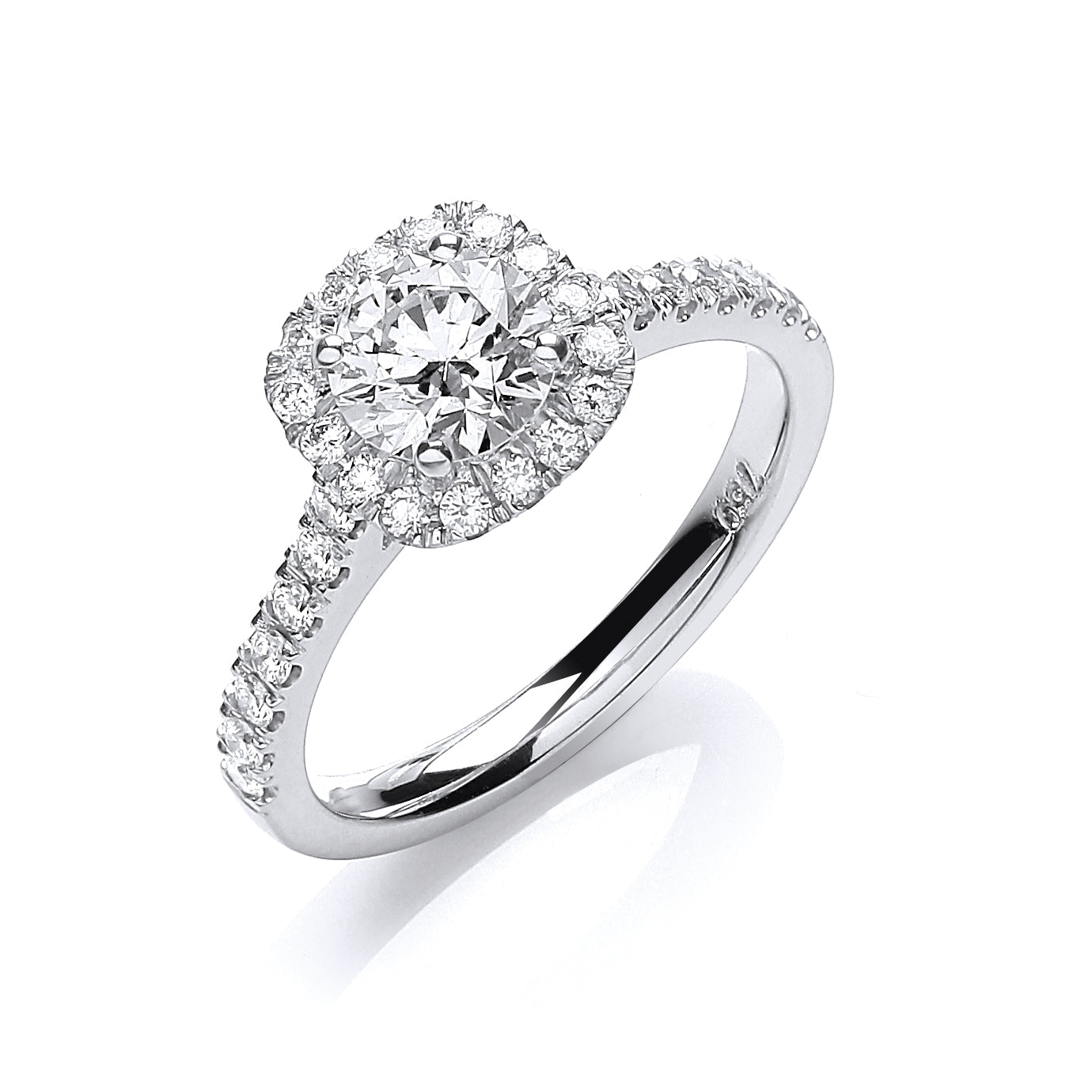 18ct White Gold 1.00ct Diamond Certificated Engagement Ring