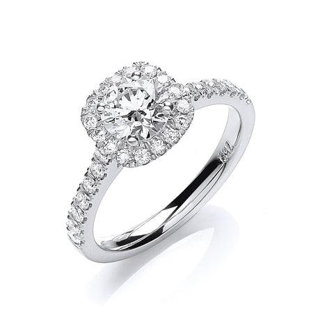 18ct White Gold 1.00ctw Certificated Engagement Ring