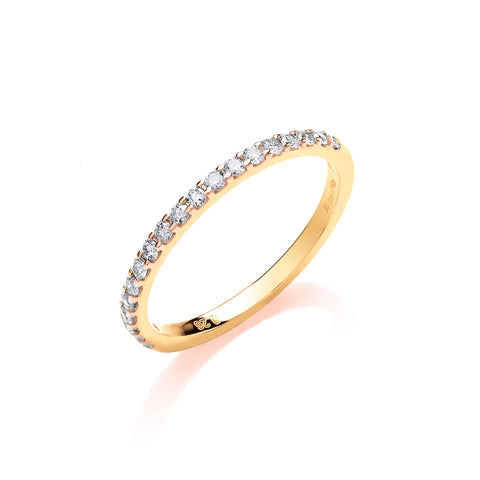 9ct Yellow Gold 0.27ct G/VS Diamond Half Eternity Ring