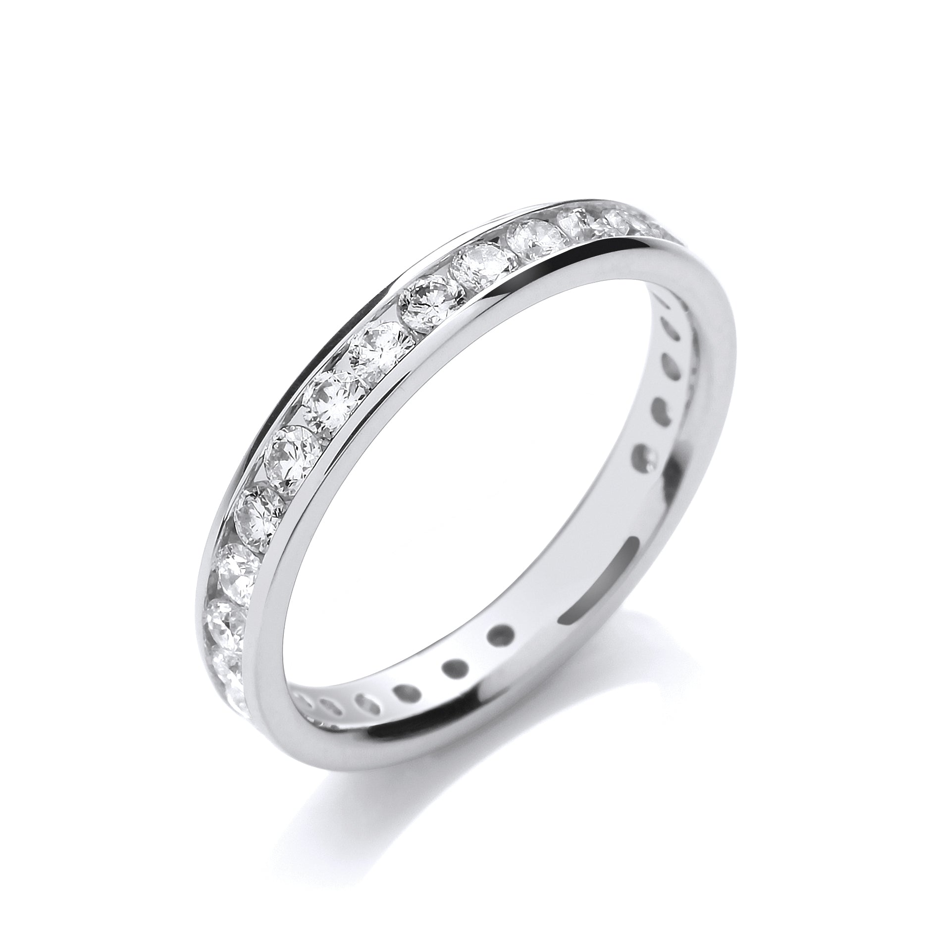 18ct White Gold Channel Set Full Eternity 1.00ct Diamond Ring