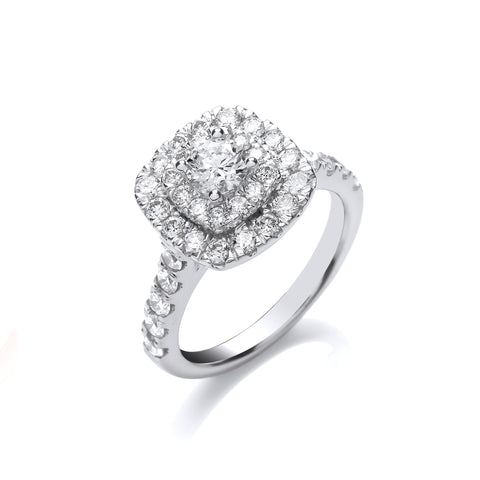 18ct White Gold 1.50ct Diamond Dress Ring