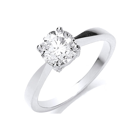 Platinum 1.00ct G/VS Diamond Engagement Ring