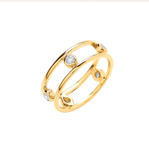 9ct Yellow Gold 0.25ctw Diamond Ring