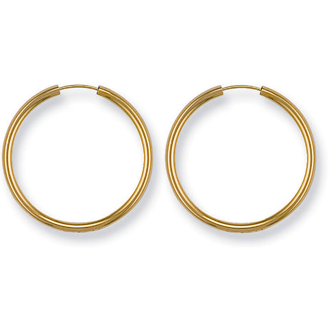 9ct Yellow Gold 27mm Sleepers