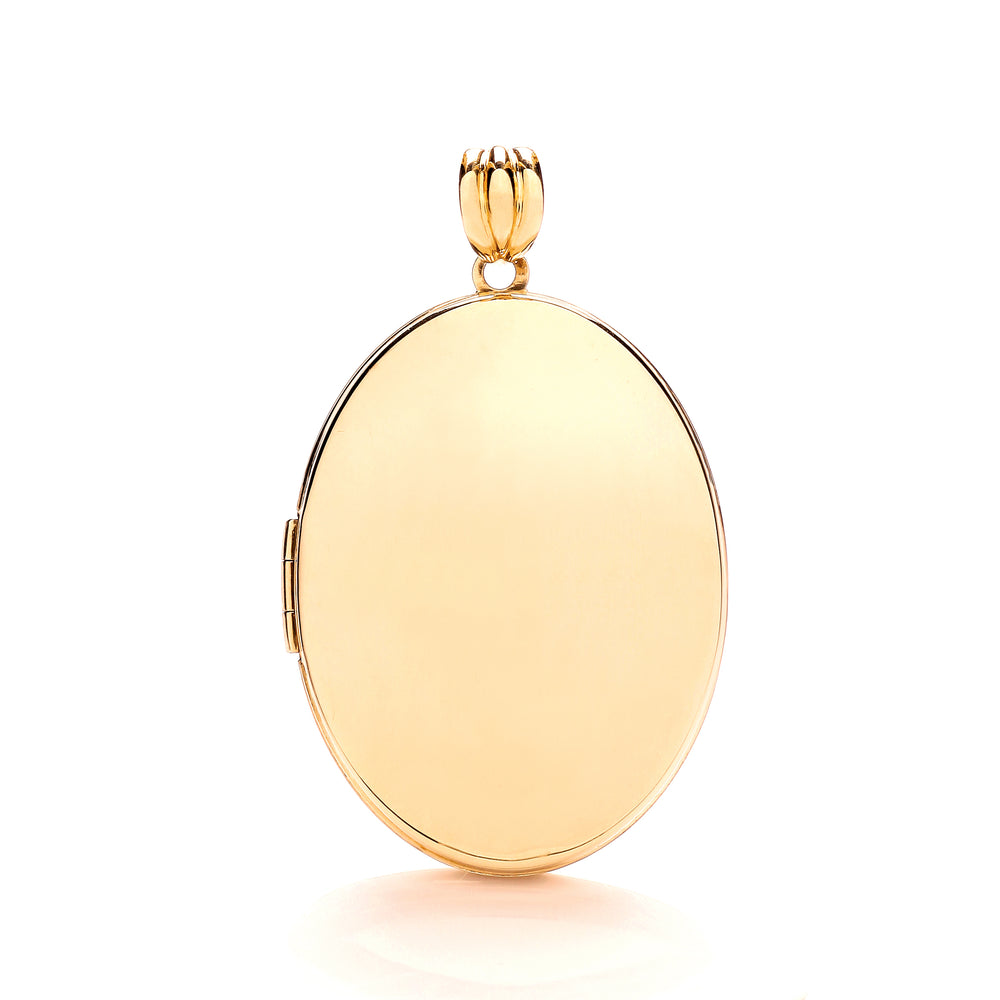 Locket Plain 9ct Yellow Gold Oval Plain Locket