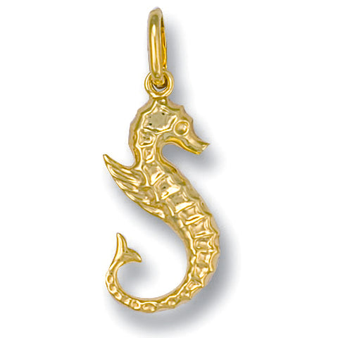 9ct Yellow Gold Seahorse Pendant