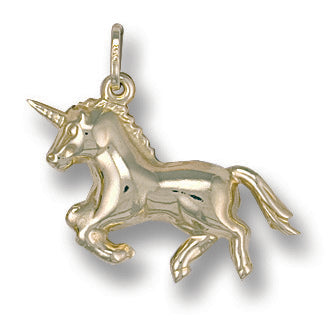9ct Yellow Gold Unicorn Pendant