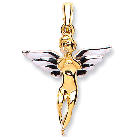 9ct Yellow Gold Angel Pendant