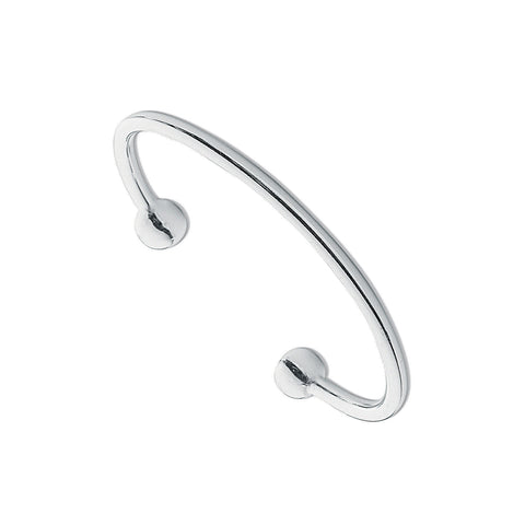 925 Sterling Silver Baby Torque Bangle