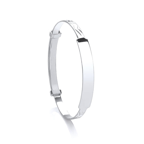 925 Sterling Silver Baby Expandable ID Bangle