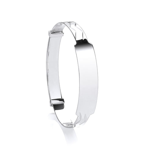 925 Sterling Silver Baby Expandable ID Bangle