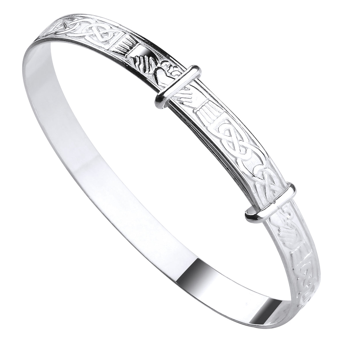 Sterling Silver Claddagh Baby Bangle main image 1