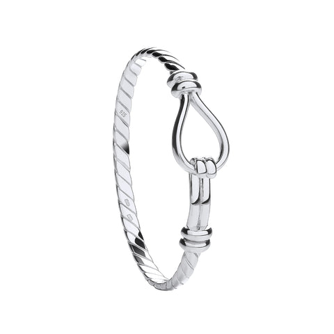 925 Sterling Silver Hook Baby Bangle