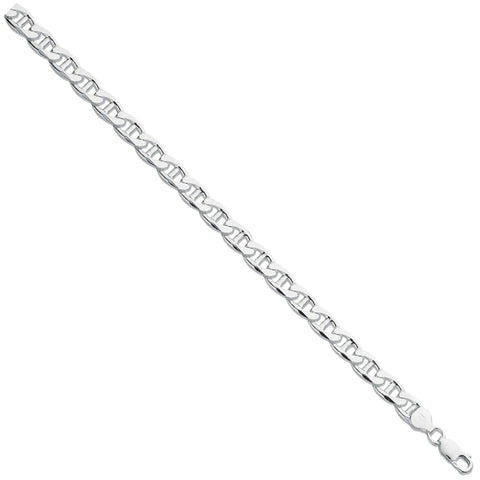 925 Sterling Silver Anchor Gents 8" Bracelet