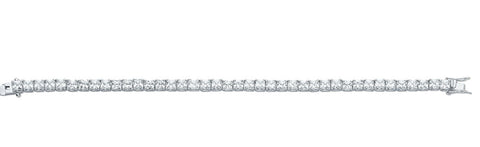 925 Sterling Silver Princess Cut 4.5mm Cz Tennis Bracelet