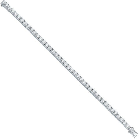 925 Sterling Silver 4.5mm Cz Tennis Bracelet