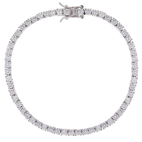925 Sterling Silver Cz Tennis Bracelet