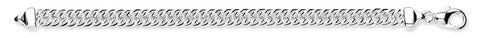 925 Sterling Silver Double Tight Link Curb Bracelet