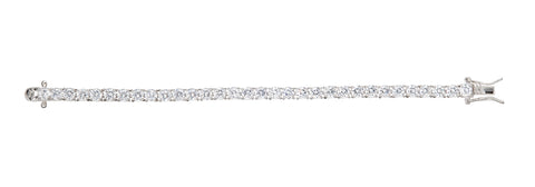 925 Sterling Silver Cz Tennis 6" Bracelet