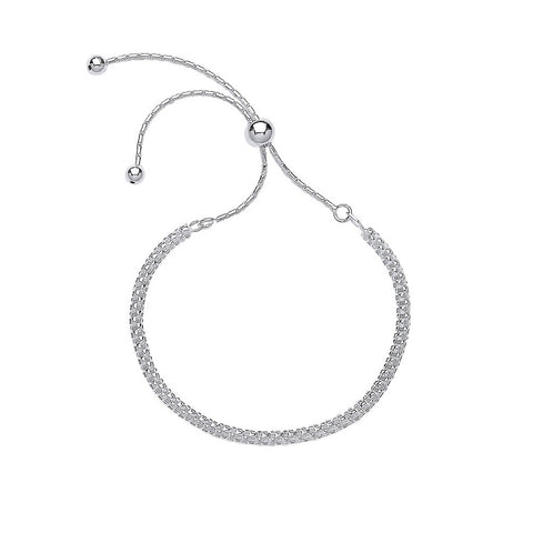925 Sterling Silver Fancy Link Friendship Bracelet