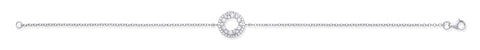 925 Sterling Silver CZ Circle of Life Ladies Bracelet